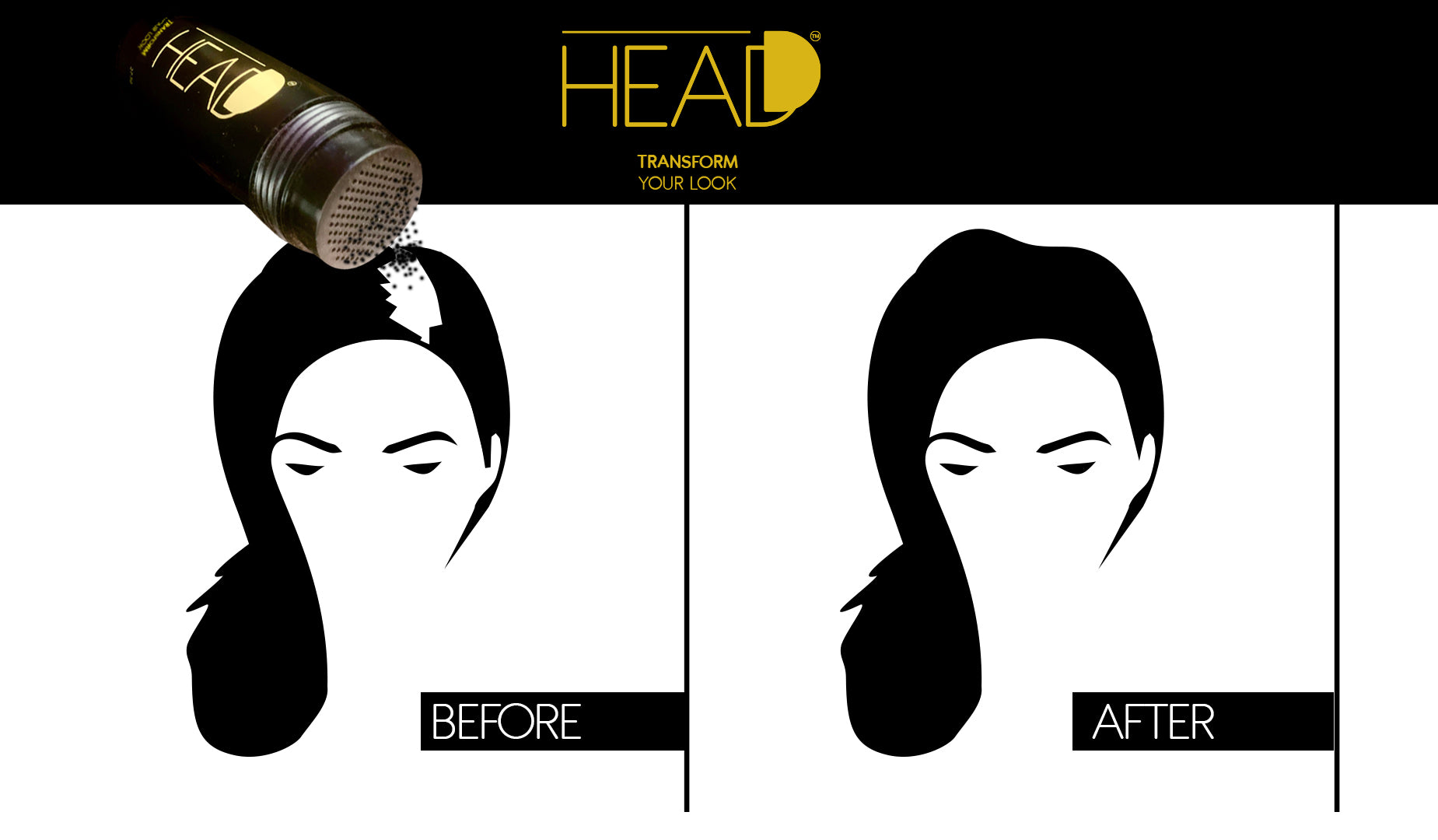 Headd covers hair thinning gaps for ladies in the most natural way, creating volume and thicker looking hair.